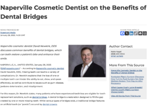 Naperville Dentist Discusses Advantages of Dental Bridges